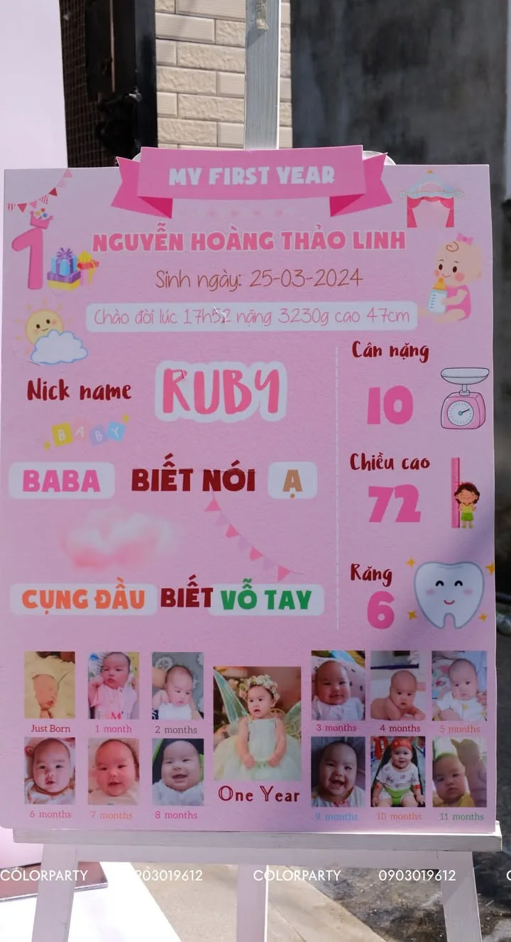 Nhấn để phóng to 🌸 Thảo Linh tròn 1 tuổi – Bữa tiệc ngọt ngào ! 🎂🎈 – ảnh 3