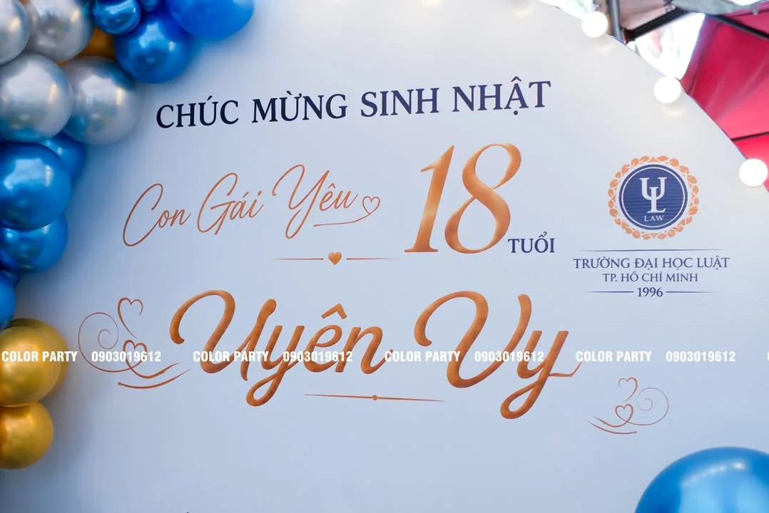 Nhấn để phóng to 🎓 Concept decor – Sinh nhật 18 tuổi & Chào đón tân sinh viên LAW K51 – ảnh 3