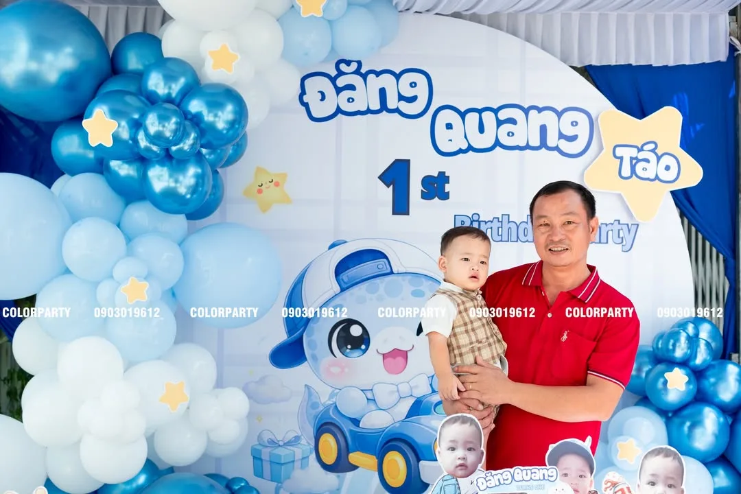 Nhấn để phóng to Chúc mừng thôi nôi bé Đăng Quang (Táo) tròn 1 tuổi 💙⭐ – ảnh 1