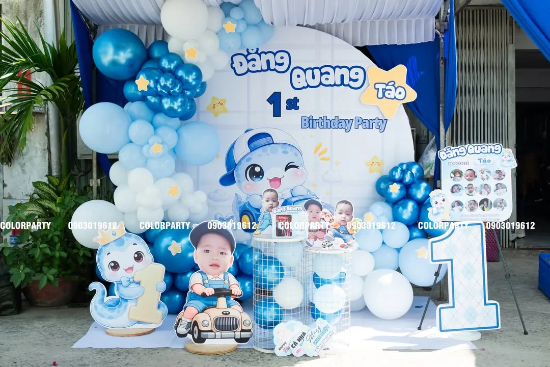 Nhấn để phóng to Chúc mừng thôi nôi bé Đăng Quang (Táo) tròn 1 tuổi 💙⭐ – ảnh 4