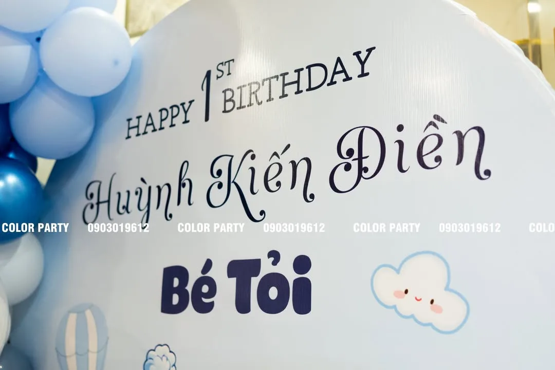 Nhấn để phóng to Chúc mừng thôi nôi Huỳnh Kiến Điền – Bé Tỏi 🎈 – ảnh 1