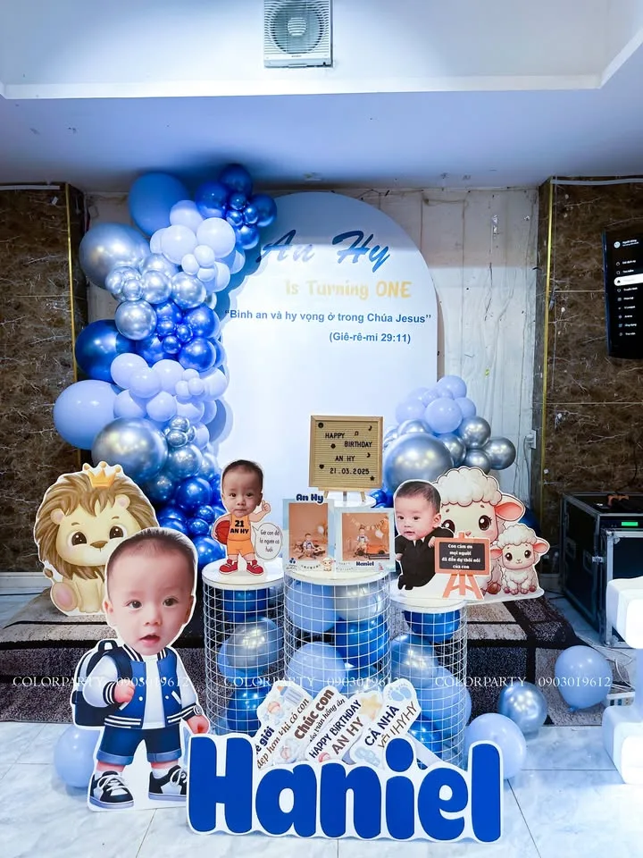 Nhấn để phóng to 🎉 Team ColorParty chào mừng sinh nhật bé An Hy! 🎈 – ảnh 1